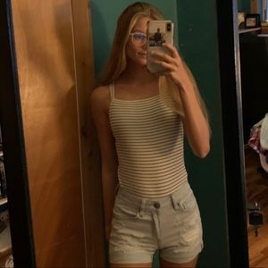 Black abd white striped bodysuit